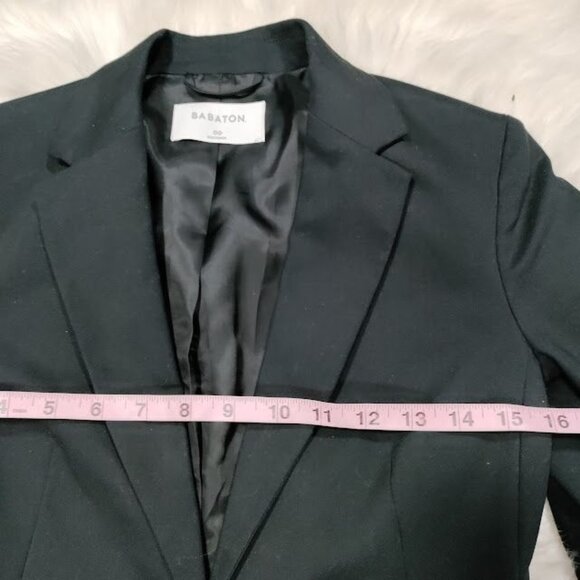 Babaton Atelier Long Sleeve Notch Lapel Single Breasted Blazer Black Women's XS - Picture 12 of 16